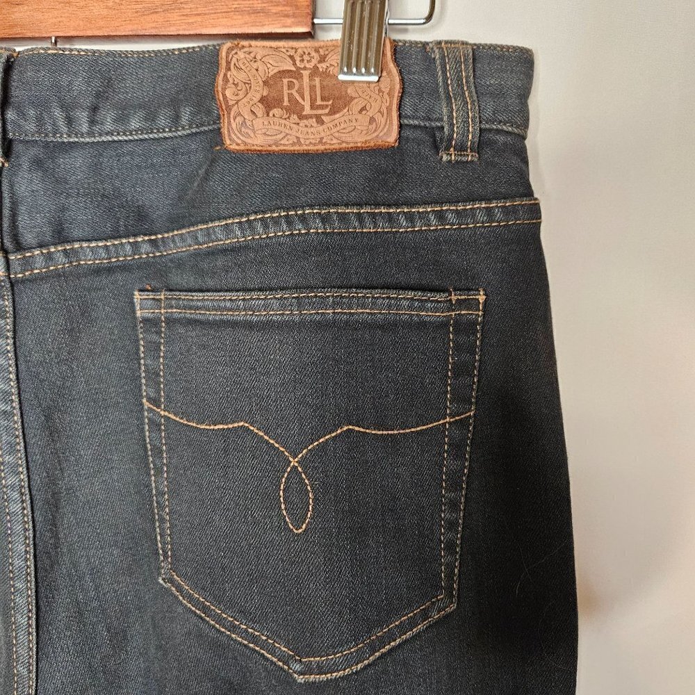 Lauren Jeans Co. LRL Leather Tag Premium Blue Mom Jeans Size 12, Waist 35" - Picture 2 of 11